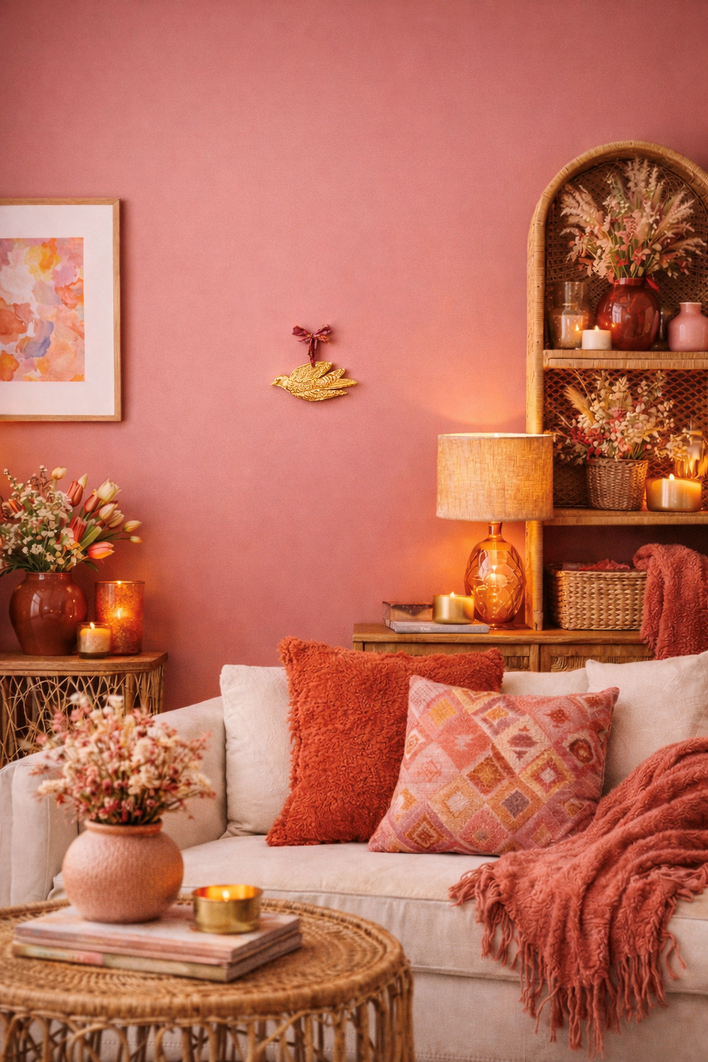 Oiseau en métal doré - Tourterelle